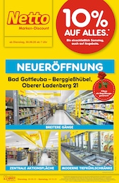 Netto Marken-Discount Prospekt für Bad Gottleuba-Berggießhübel: "Neueröffnung - 10% auf ALLES", 6 Seiten, 30.09.2025 - 04.10.2025