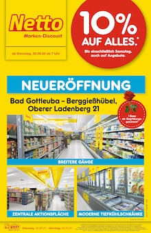 Netto Marken-Discount Prospekt "Neueröffnung - 10% auf ALLES" mit  Seiten (Bad Gottleuba-Berggießhübel)
