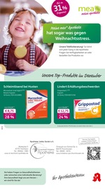 mea - meine apotheke Apotheken Prospekt der aktuellen Woche mit 4 Seiten, gültig von 01.12.2025 bis 31.12.2025, in Kirchheim und Umgebung Aktueller mea - meine apotheke Apotheken Prospekt in Kirchheim und Umgebung, "Unsere Dezember-Angebote" mit 4 Seiten, 01.12.2025 - 31.12.2025