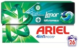 Lessive Pods + Unstoppables Touch of Lenor 4 en 1 - ARIEL en promo chez Intermarché Express Lille à 7,44 €