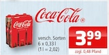 versch. Sorten im Angebot bei Getränke Oase in Oelde versch. Sorten Angebote von Coca-Cola bei Getränke Oase Oelde für 3,99 €