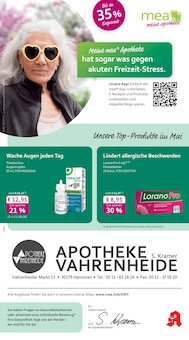 mea - meine apotheke Prospekt der Woche "Unsere Mai-Angebote" Seite 1, 01.05.2026 bis 31.05.2026 für Hannover Aktueller mea - meine apotheke Prospekt "Unsere Mai-Angebote" Seite 1 von 4 Seiten für Hannover