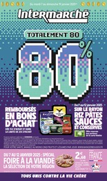 Catalogue Intermarché à Boisset-et-Gaujac, avec 24 pages Prospectus Intermarché à Boisset-et-Gaujac: "Totalement 80 80%", 24} pages, 07/01/2025 - 19/01/2025