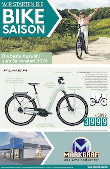 Fahrrad im Zweiradcenter Markgraf & Linn GmbH Prospekt "WIR STARTEN DIE BIKE SAISON" mit 8 Seiten (Dortmund)