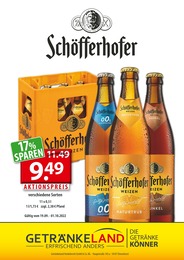 Getränkeland Prospekt für Fehrbellin mit 1 Seite Getränkeland Prospekt für Fehrbellin: Schöfferhofer, 1 Seite, 19.09.2022 - 01.10.2022