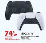 Manette DualSense pour PS5 - Sony - Hyper U à Annecy Manette DualSense pour PS5 - Sony en promo chez Hyper U Annecy à 74,99 €
