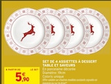 Set de 4 assiettes à dessert - TABLE ET SAVEURS en promo chez Intermarché Hyper Créteil à 5,90 €