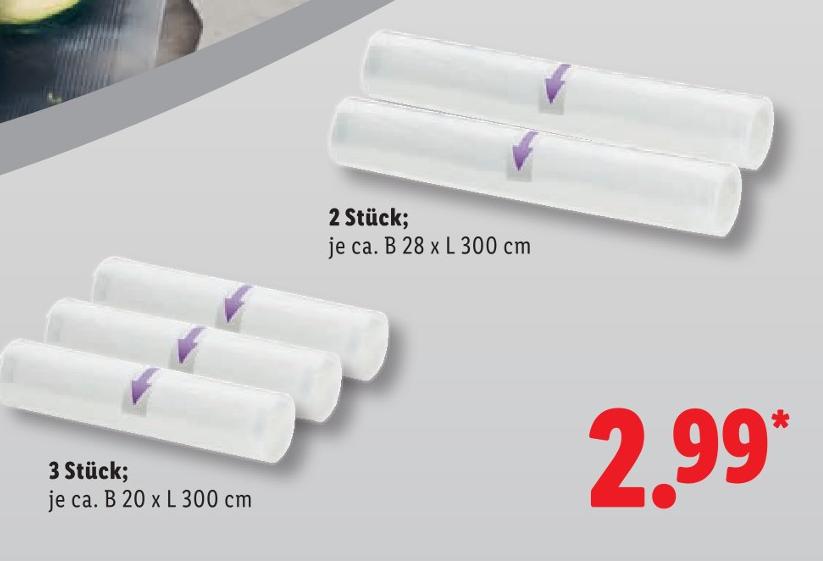 Folienrollen für Vakuumierer