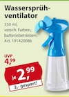 Wassersprühventilator bei Sonderpreis Baumarkt im Neuötting Prospekt für 2,99 €