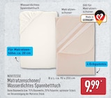 Matratzenschoner/Wasserdichtes Spannbetttuch von Novitesse im aktuellen ALDI Nord Prospekt