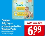 Pampers Baby dry oder premium protection Windeln/Pants bei famila Nordost im Timmendorfer Strand Prospekt für 6,99 €