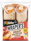 WRAPER'S POULET & BACON FUMÉ SODEBO - SODEBO - Auchan Hypermarché WRAPER'S POULET & BACON FUMÉ SODEBO - SODEBO à 3,03 € dans le catalogue Auchan Hypermarché
