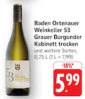 Grauer Burgunder Kabinett trocken bei EDEKA im Elschbacherhof Prospekt für 5,99 €