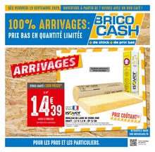 Prospectus Brico Cash à Goussainville, "100% ARRIVAGES : PRIX BAS EN QUANTITÉ LIMITÉE", 4 pages, 19/09/2025 - 02/10/2025