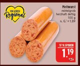 Aktuelle Mettwurst Angebote bei Marktkauf in Leipzig Aktuelles Mettwurst Angebot bei Marktkauf in Leipzig ab 1,19 €