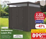 Aktuelle Gartenhaus Angebote bei Netto Marken-Discount in Bremen Aktuelles Gerätehaus Luzern Pro Angebot bei Netto Marken-Discount in Bremen ab 899,99 €