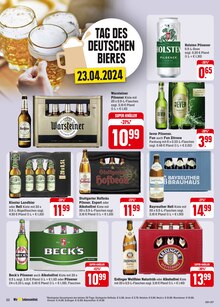 Bier im EDEKA Prospekt "Aktuelle Angebote" mit 42 Seiten (Fellbach)