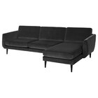 4er-Sofa mit Récamiere Djuparp dunkelgrau/schwarz Djuparp dunkelgrau Angebote von SMEDSTORP bei IKEA Freiburg für 1.149,00 €