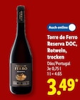 Torre de Ferro Reserva DOC, Rotwein, trocken Angebote bei Lidl Dormagen für 3,49 €