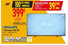Téléviseur LED 4K* - Carrefour à Marseille Téléviseur LED 4K* en promo chez Carrefour Marseille à 399,00 €