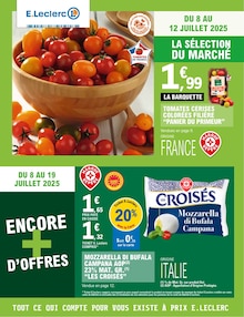 Prospectus E.Leclerc de la semaine "TOUT CE QUI COMPTE POUR VOUS EXISTE À PRIX E.LECLERC" avec 1 pages, valide du 08/07/2025 au 19/07/2025 pour Clamecy et alentours
