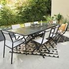 Promo Table de jardin extensible Absolu Proloisirs céramique mat coloris Magma châssis graphite P.100 cm x L.180/280 cm x H.77.5 cm à 749,00 € dans le catalogue Castorama à Créteil