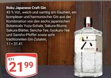 Aktuelles Roku Japanese Craft Gin Angebot bei GLOBUS in Ludwigshafen (Rhein) ab 21,99 €