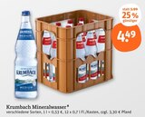Mineralwasser im Angebot bei tegut in Erlangen Mineralwasser Angebote von Krumbach bei tegut Erlangen für 4,49 €