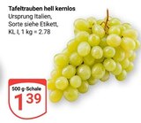 Aktuelle Weintrauben Angebote bei GLOBUS in Bochum Aktuelles Tafeltrauben hell kernlos Angebot bei GLOBUS in Bochum ab 1,39 €