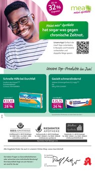 mea - meine apotheke Prospekt der Woche "Unsere Juni-Angebote" Seite 1, 01.06.2026 bis 30.06.2026 für Nördlingen Aktueller mea - meine apotheke Prospekt "Unsere Juni-Angebote" Seite 1 von 4 Seiten für Nördlingen
