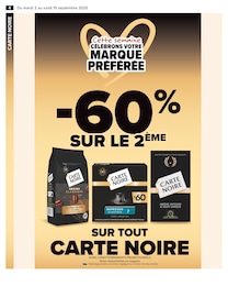 Prix et réduction Carte Noire dans le prospectus Carrefour en cours Offre Carte Noire dans le catalogue Carrefour du moment à la page 6
