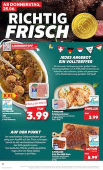 Schweinefilet Angebot im Kaufland Prospekt, gültig von 22.06.2026 bis 24.06.2026 Schweinefilet Angebot im aktuellen Kaufland Prospekt auf Seite 35