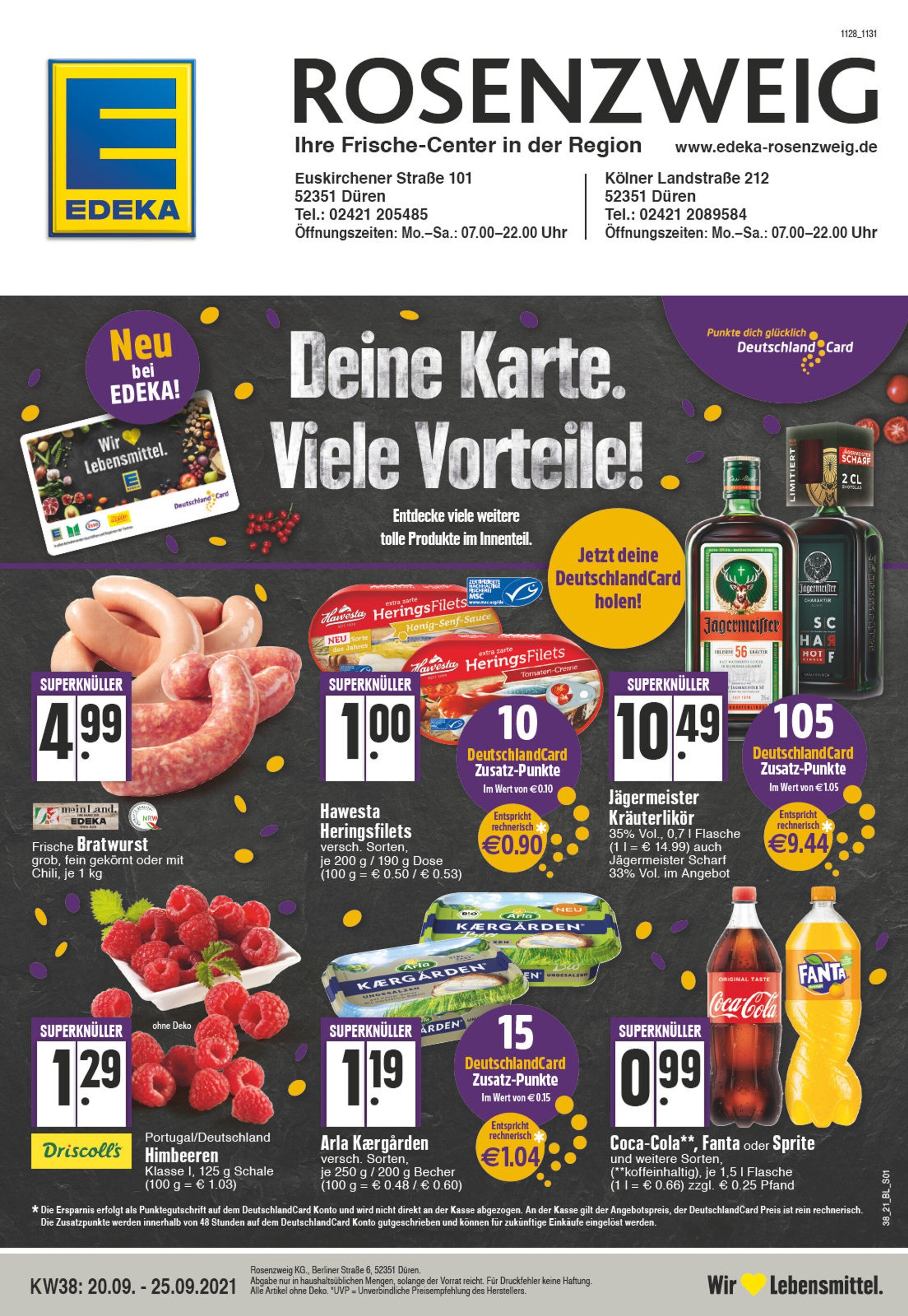 EDEKA Prospekt für Düren mit 32 Seiten EDEKA Prospekt für Düren: "Aktuelle Angebote", 32 Seiten, 20.09.2021 - 25.09.2021
