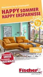 Ecksofa im Polstermöbel Fischer Prospekt in Heilbronn Aktueller Polstermöbel Fischer Prospekt mit Ecksofa, "HAPPY SOMMER - HAPPY ERSPARNISSE", Seite 1