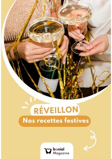 Prospectus Recettes en cours, "RÉVEILLON Nos recettes festives", page 1 sur 1