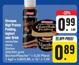 High Protein Pudding, Joghurt oder Drink Angebote von Ehrmann bei E center Chemnitz für 0,89 €