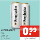 Aktuelle Krombacher Angebote bei Getränke Oase in Herne Aktuelles Pils Angebot bei Getränke Oase in Herne ab 0,99 €