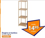 Étagère en bambou en promo chez Action Nîmes à 14,95 €