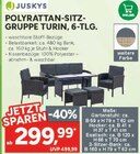 Polyrattan-Sitzgruppe Turin, 6-tlg. Angebote von Juskys bei Marktkauf Leipzig für 299,99 €