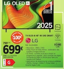 TV OLED AI 48" 4K UHD SMART - LG - E.Leclerc à Asnières-sur-Seine TV OLED AI 48" 4K UHD SMART - LG en promo chez E.Leclerc Asnières-sur-Seine à 699,00 €