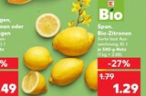 Span. Bio-Zitronen bei Kaufland im Bendorf Prospekt für 1,29 €