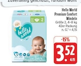 Premium Comfort Windeln Angebote von Hello World bei E center Suhl für 3,52 €