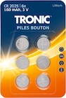 Piles bouton - TRONIC - Lidl à Rennes Piles bouton - TRONIC en promo chez Lidl Rennes à 1,49 €