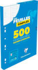 500 FEUILLES SIMPLES PERFORÉES SOUS ÉTUI CLAIREFONTAINE - CLAIREFONTAINE - Auchan Hypermarché à Nice 500 FEUILLES SIMPLES PERFORÉES SOUS ÉTUI CLAIREFONTAINE - CLAIREFONTAINE en promo chez Auchan Hypermarché Nice à 4,60 €