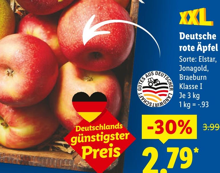 Deutsche rote Äpfel