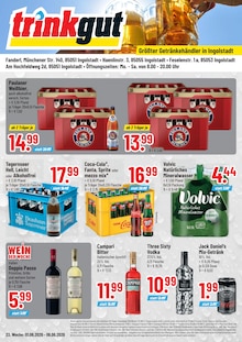Jack Daniels im Trinkgut Prospekt "Aktuelle Angebote" mit 4 Seiten (Ingolstadt)