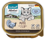 Minkas Naturkost Katzennahrung Angebote von ZooRoyal bei REWE Buxtehude für 0,69 €