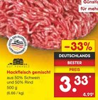 Netto Marken-Discount - Hackfleisch gemischt Angebot im Prospekt Hackfleisch gemischt bei Netto Marken-Discount im Prospekt "" für 3,33 €