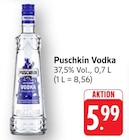 Vodka Angebote von Puschkin bei E center Bruchsal für 5,99 €