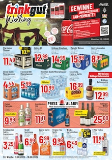 Trinkgut Prospekt der Woche "Aktuelle Angebote" Seite 1, 11.08.2025 bis 16.08.2025 für Bergheim Aktueller Trinkgut Prospekt "Aktuelle Angebote" Seite 1 von 6 Seiten für Bergheim